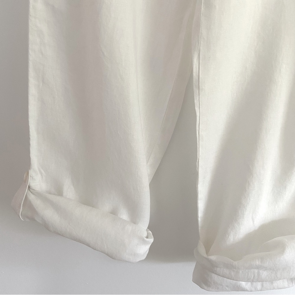 Witchery 100% pure linen white pants Size 12 - Picture 4 of 6